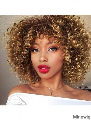 Curly Wigs for Black Women  Brown Mixed Blonde Synthetic African American