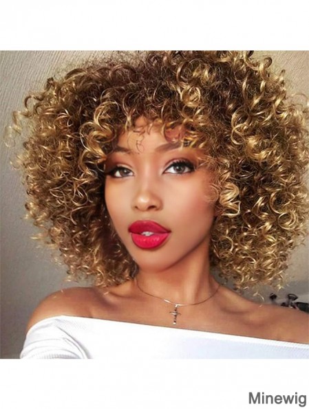 Curly Wigs for Black Women  Brown Mixed Blonde Synthetic African American