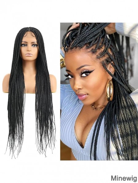 Braided Wigs for African American Women Square Knotless Box Braid Wig