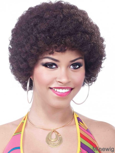 Indian Remy Capless Auburn Layered Adult Afro Wig