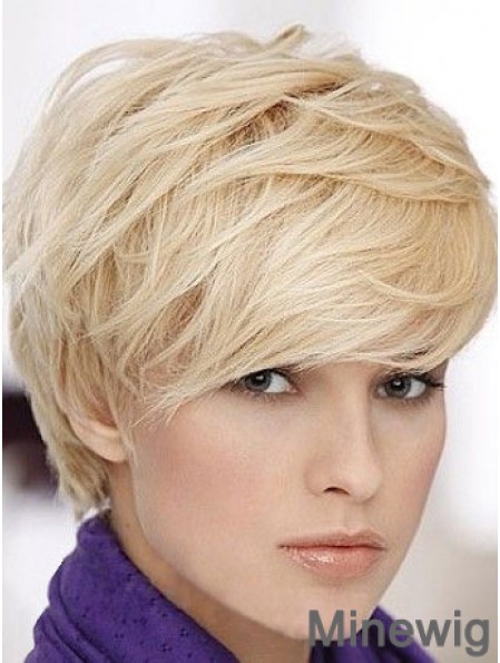 Blonde Short Straight Boycuts Capless Wig Online Shop