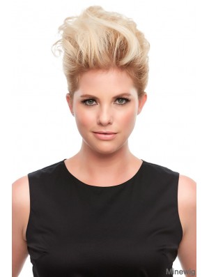 100% Remy Human Hairpiece Monofilament Base Women Topper