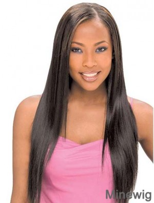 Fabulous Long Straight 22 inch Synthetic Glueless Lace Front Wigs