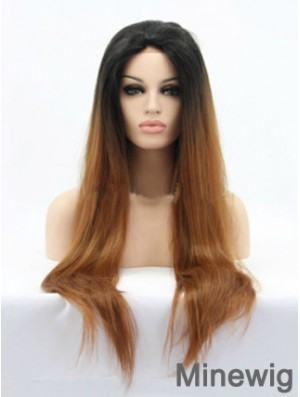 Natural 26 inch Long Straight Wigs For Black Women