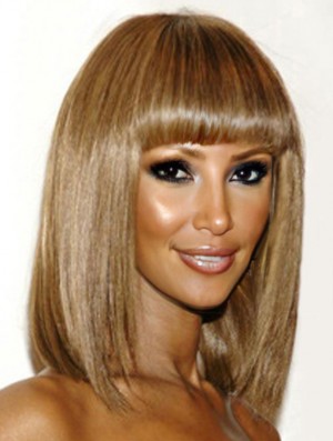 Shoulder Length Yaki Capless Blonde 12 inch Discount Iman Wigs