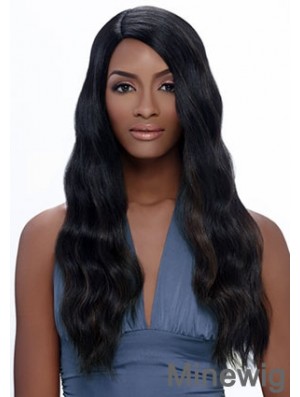 Long Black Straight Without Bangs Exquisite African American Wigs