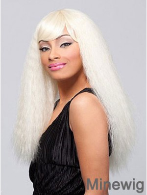 Long Blonde Straight With Bangs Top African American Wigs