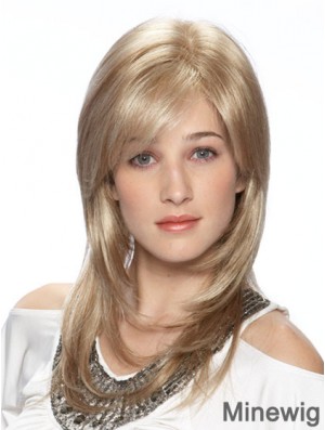 Straight Layered Long Blonde Stylish Lace Front Wigs