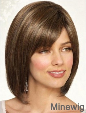 Chin Length Straight 100% Hand-tied Wigs 