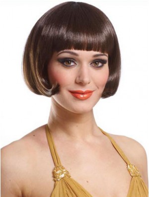 Copper Bob Wig With Capless Straight Style Short Length