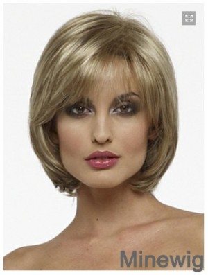 Capless Chin Length Straight Blonde Fashion Bob Wigs