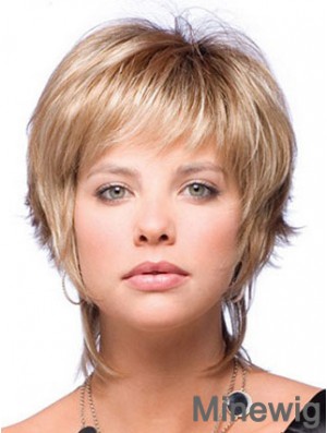 Boycuts Straight Blonde Capless Beautiful Short Wigs