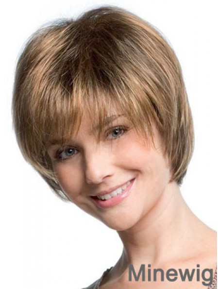 Bobs Straight Blonde Capless Sassy Short Wigs