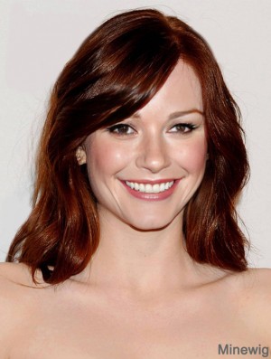 Incredible Auburn Long Wavy 16 inch With Bangs Bryce Dallas Howard Wigs