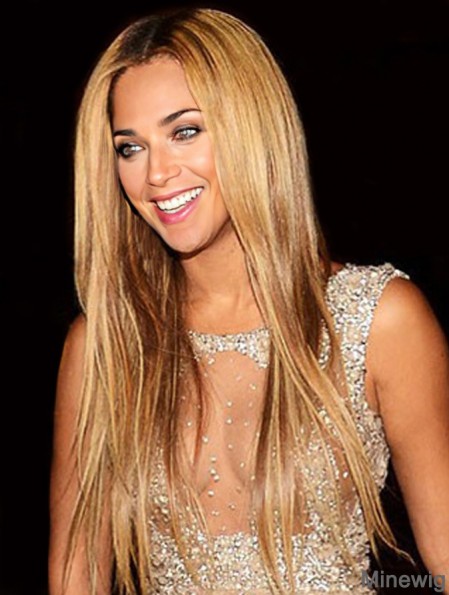 Brown Long Straight Without Bangs Lace Front 22 inch Beyonce Wigs