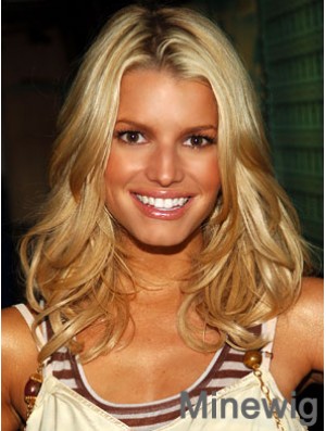 16 inch Good Blonde Long Wavy Layered Jessica Simpson Wigs