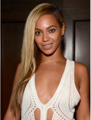 Brown Long Straight Without Bangs Lace Front 22 inch Beyonce Wigs