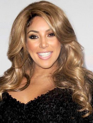 16 inch Curly Capless Long Blonde Without Bangs Synthetic Wendy Williams Wigs